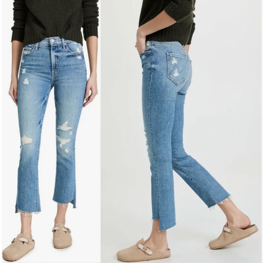 Mother Jeans | Holy Melancholy The Insider Crop Step Fray Jeans | size 29